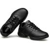 BAXINIER Girls White Cheerleading Dance Shoes Athletic Training Tennis Breathable Youth Competition Cheer Sneakers(Black 610)
