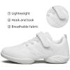 BAXINIER Girls White Cheerleading Dance Shoes Breathable Youth Cheer Competition Sneakers Athletic Training Tennis Shoes(White 937)
