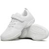 BAXINIER Girls White Cheerleading Dance Shoes Breathable Youth Cheer Competition Sneakers Athletic Training Tennis Shoes(White 937)