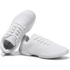BAXINIER Girls White Cheerleading Shoes Breathable Youth Cheer Competition Sneakers Athletic Training Dance Tennis Walking Shoes(White 208)