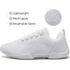 BAXINIER Girls White Cheerleading Shoes Breathable Youth Cheer Competition Sneakers Athletic Training Dance Tennis Walking Shoes(White 209)