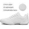 BAXINIER Girls White Cheerleading Shoes Breathable Youth Cheer Competition Sneakers Athletic Training Dance Tennis Walking Shoes(White 210)