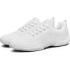 BAXINIER Girls White Cheerleading Shoes Breathable Youth Cheer Competition Sneakers Athletic Training Dance Tennis Walking Shoes(White 210)