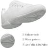 BAXINIER Girls White Cheerleading Shoes Breathable Youth Cheer Competition Sneakers Athletic Training Dance Tennis Walking Shoes(White 851-girls)