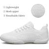 BAXINIER Girls White Cheerleading Shoes Breathable Youth Cheer Competition Sneakers Athletic Training Dance Tennis Walking Shoes(White 851-women)