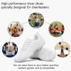 BAXINIER Girls White Cheerleading Shoes Lightweight Youth Cheer Competition Sneakers Kid Training Dance Tennis Shoes(White 217)