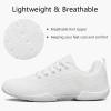 BAXINIER Girls White Cheerleading Shoes Lightweight Youth Cheer Competition Sneakers Kid Training Dance Tennis Shoes(White 217)