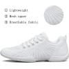 BAXINIER Girls White Cheerleading Shoes Youth Competition Cheer Sneakers Lightweight Athletic Training Dance Tennis Walking Shoes(White 214)