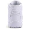 BAXINIER Girls White High Top Cheerleading Shoes Lightweight Youth Cheer Competition Sneakers Training Dance Tennis Shoes(White 301)