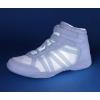 BAXINIER Girls White High Top Cheerleading Shoes Lightweight Youth Cheer Competition Sneakers Training Dance Tennis Shoes(White 301)