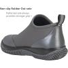 BAXINIER Waterproof Garden Shoes Mens Lightweight Low Short Rain Footwear Outdoor Neoprene Rubber Boots – Grey 9.5