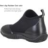 BAXINIER Waterproof Garden Shoes Mens Lightweight Low Short Rain Footwear Outdoor Neoprene Rubber Boots(Black 238)