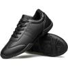BAXINIER Youth Girls White Cheerleading Dancing Shoes Athletic Training Tennis Walking Breathable Competition Cheer Sneakers(Black 2116-girls)