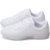 BAXINIER Youth Girls White Cheerleading Dancing Shoes Athletic Training Tennis Walking Breathable Competition Cheer Sneakers(White 2116-women)