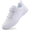 BAXINIER Girls White Cheerleading Shoes Breathable Youth Cheer Competition Sneakers Athletic Training Dance Tennis Walking Shoes(White 201)